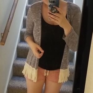 Cute crocheted edge sweater